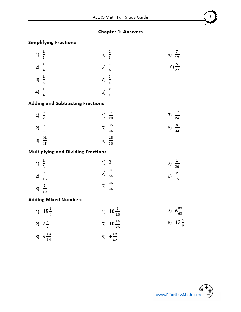 Aleks math full study guide comprehensive review practice tests