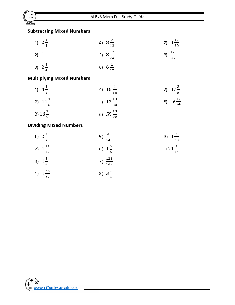 Aleks math full study guide comprehensive review practice tests