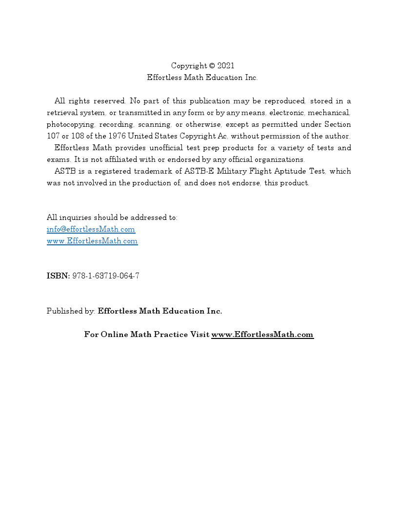 ASTB Math Practice Workbook: The Most Comprehensive Review for the Math ...