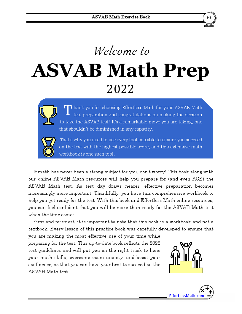 Asvab math exercise book a comprehensive workbook asvab math