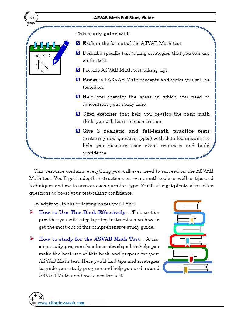 ASVAB Math Full Study Guide: Comprehensive Review + Practice Tests ...