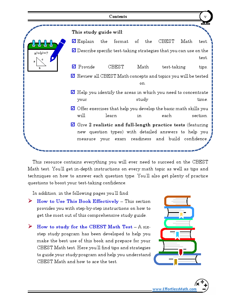 CBEST Math Full Study Guide Comprehensive Review + Practice Tests