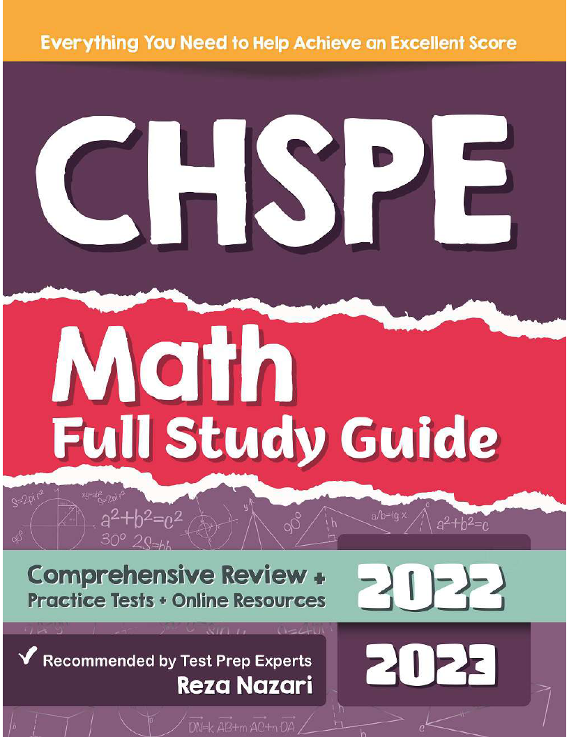 CHSPE Math Full Study Guide Comprehensive Review + Practice Tests