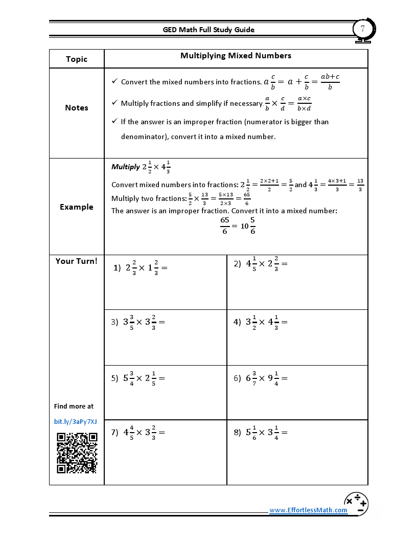 GED Math Full Study Guide Comprehensive Review + Practice Tests