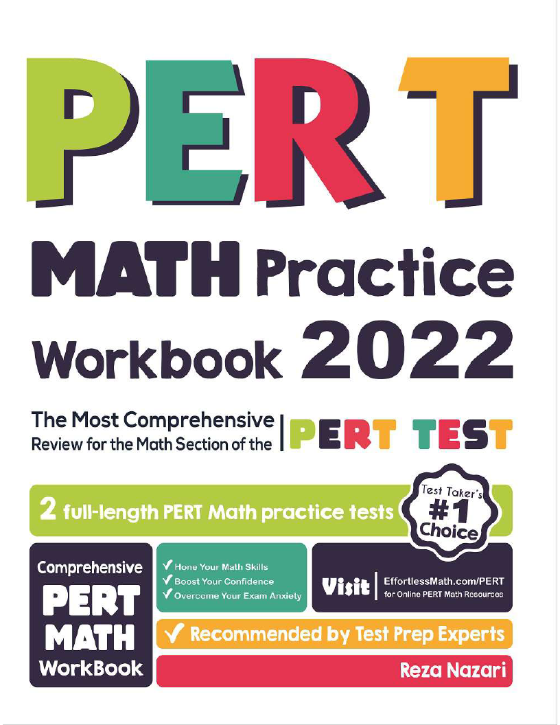 PERT Math Practice Workbook The Most Comprehensive Review for the Math