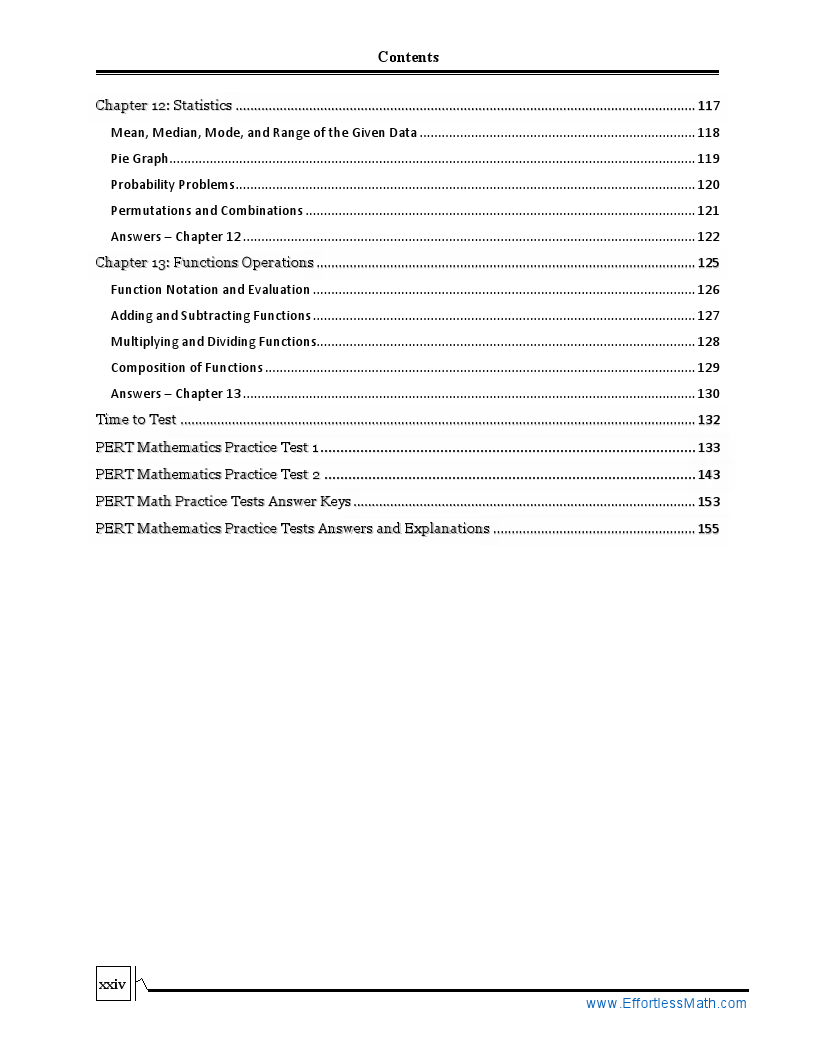 PERT Math Practice Workbook The Most Comprehensive Review for the Math