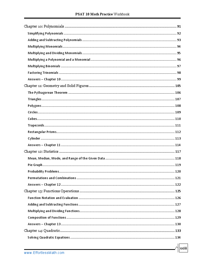 PSAT 10 Math Practice Workbook 2025: The Most Comprehensive Review for ...