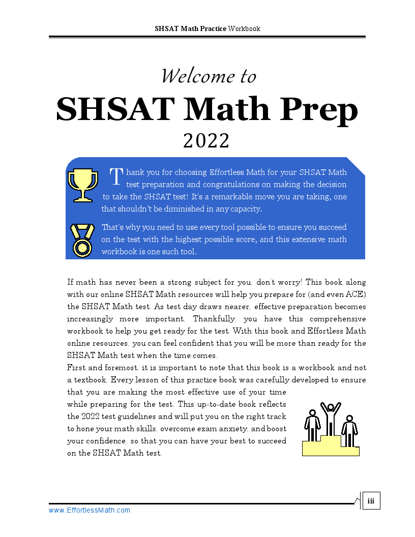 SHSAT Math Practice Workbook 2024 The Most Comprehensive Review for