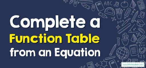 How to Complete a Function Table from an Equation