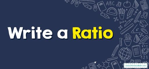 Write a Ratio