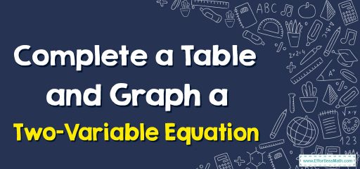 How to Complete a Table and Graph a Two-Variable Equation?