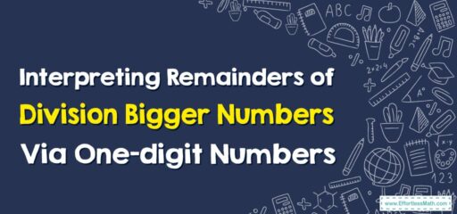 How to Interpret Remainders of Division Bigger Numbers Via One-digit Numbers