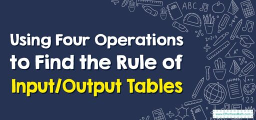 How to Use Four Operations to Find the Rule of Input/Output Tables
