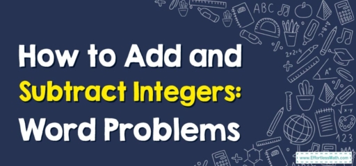 How to Add and Subtract Integers: Word Problems