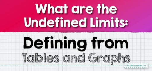 What are the Undefined Limits: Defining from Tables and Graphs