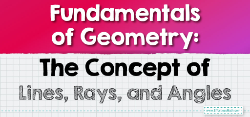 Fundamentals of Geometry: The Concept of Lines, Rays, and Angles