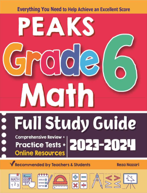 PEAKS Grade 6 Math Full Study Guide: Comprehensive Review + Practice Tests + Online Resources