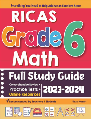 RICAS Grade 6 Math Full Study Guide: Comprehensive Review + Practice Tests + Online Resources