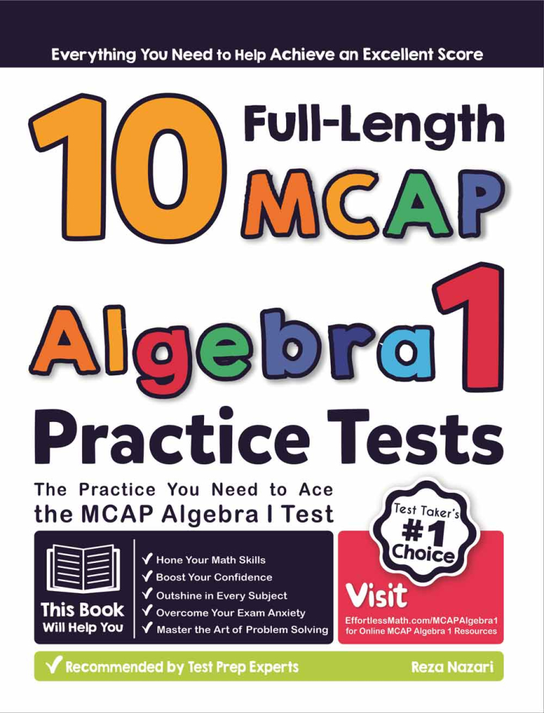 10 Full-Length MCAP Grade 6 Math Practice | Effortless Math