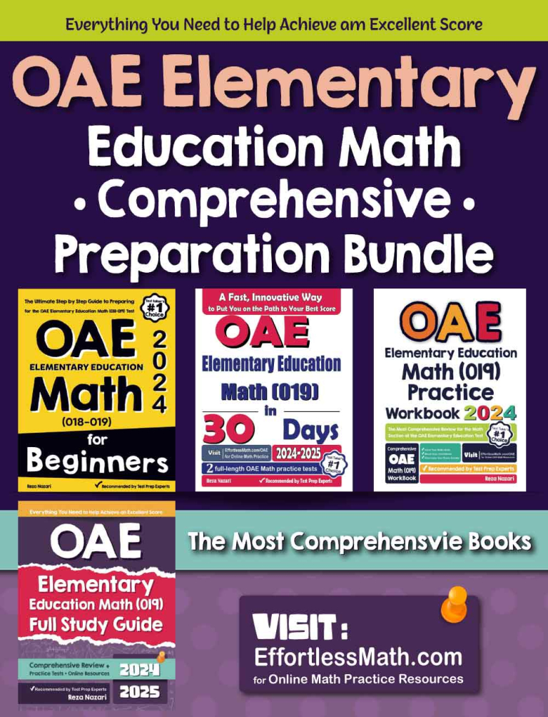 OAE Elementary Education Math Comprehensive Preparation Bundle - more than 2,000 Pages! cover