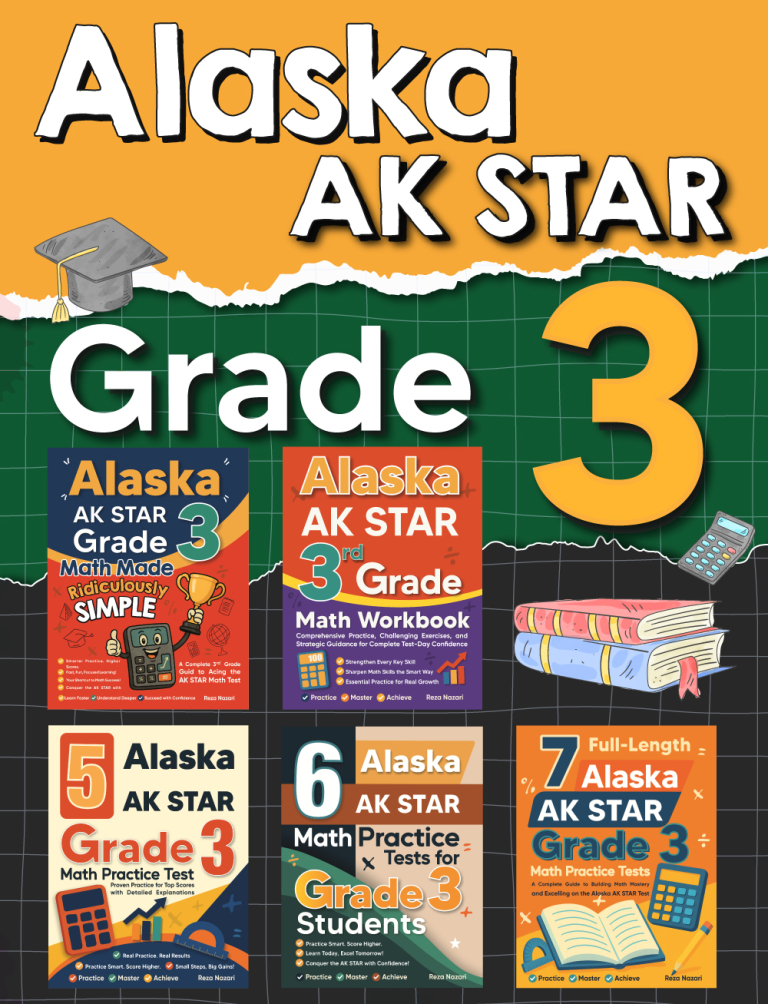 The Most Comprehensive Alaska AK STAR Grade 3 Math Preparation Bundle cover