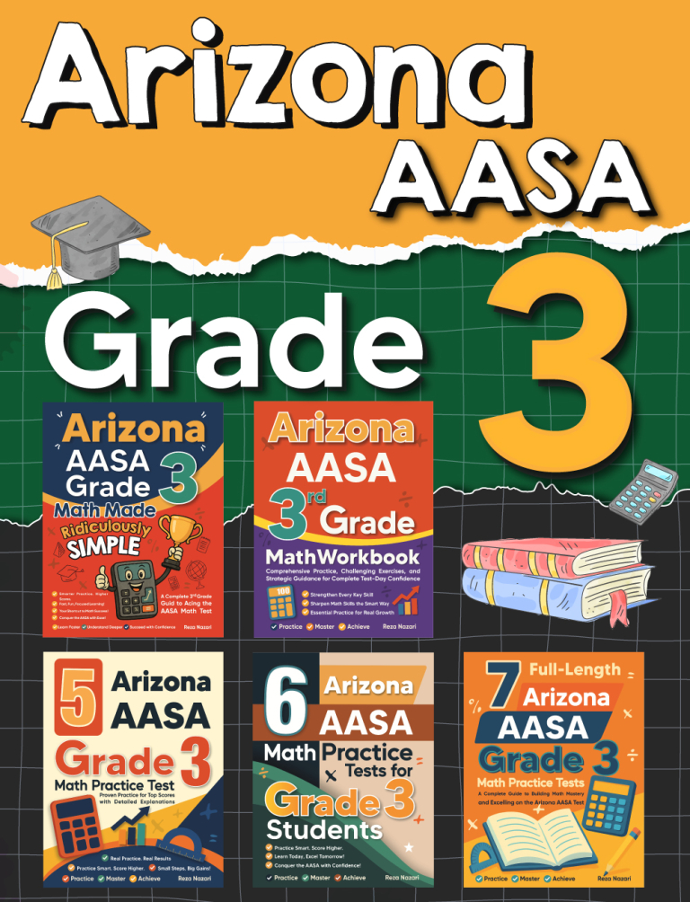The Most Comprehensive Arizona AASA Grade 3 Math Preparation Bundle cover