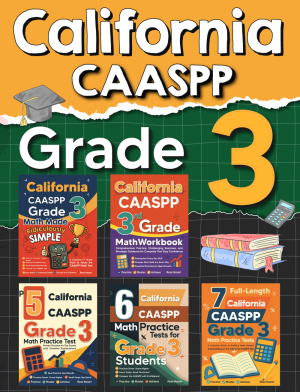 The Most Comprehensive California CAASPP Grade 3 Math Preparation Bundle cover