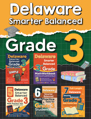 The Most Comprehensive Delaware Smarter Balanced Grade 3 Math Preparation Bundle cover