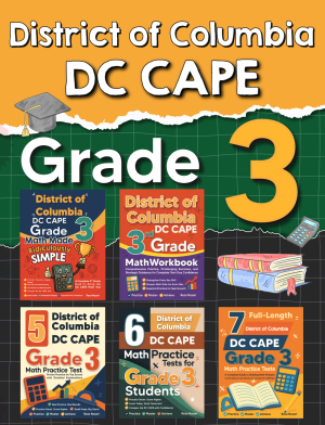 The Most Comprehensive District of Columbia DC CAPE Grade 3 Math Preparation Bundle cover
