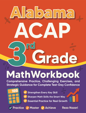 Alabama ACAP 3rd Grade Math Workbook cover