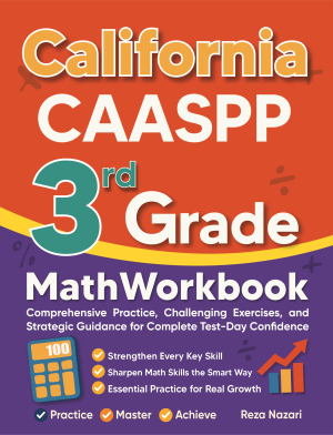 California CAASPP 3rd Grade Math Workbook cover