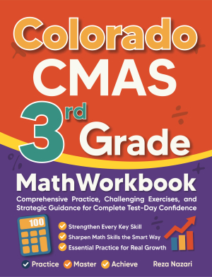 Colorado CMAS 3rd Grade Math Workbook cover