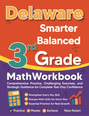 Delaware Smarter Balanced 3rd Grade Math Workbook cover