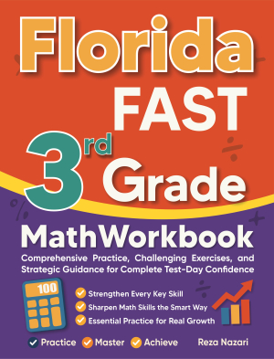 Florida FAST 3rd Grade Math Workbook cover
