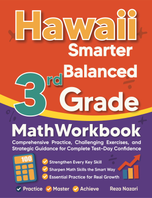 Hawaii Smarter Balanced 3rd Grade Math Workbook cover