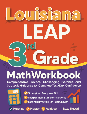 Louisiana LEAP 3rd Grade Math Workbook cover