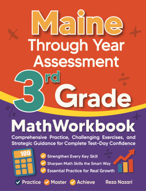 Maine Through Year Assessment 3rd Grade Math Workbook cover