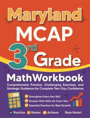 Maryland MCAP 3rd Grade Math Workbook cover