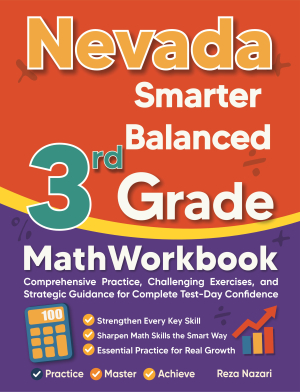 Nevada Smarter Balanced 3rd Grade Math Workbook cover