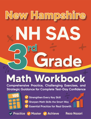 New Hampshire NH SAS 3rd Grade Math Workbook cover