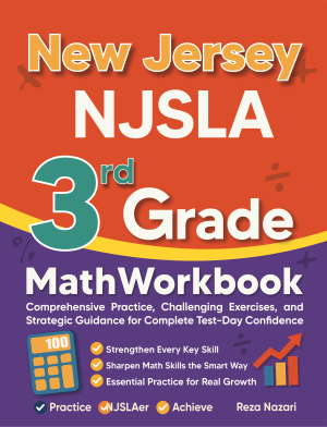 New Jersey NJSLA 3rd Grade Math Workbook cover