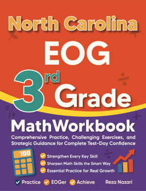North Carolina EOG 3rd Grade Math Workbook cover