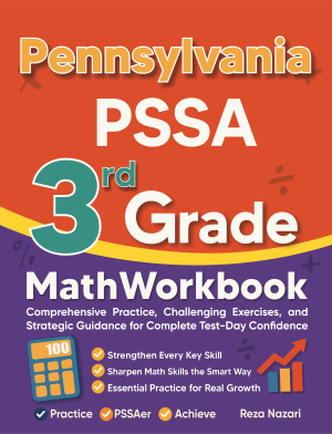 Pennsylvania PSSA 3rd Grade Math Workbook cover
