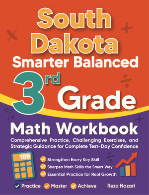 South Dakota Smarter Balanced 3rd Grade Math Workbook cover