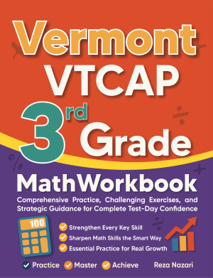 Vermont VTCAP 3rd Grade Math Workbook cover
