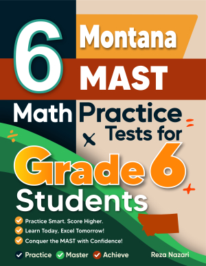 6 Montana MAST Math Practice Tests for Grade 6 Students cover