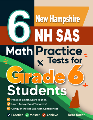 6 New Hampshire NH SAS Math Practice Tests for Grade 6 Students cover
