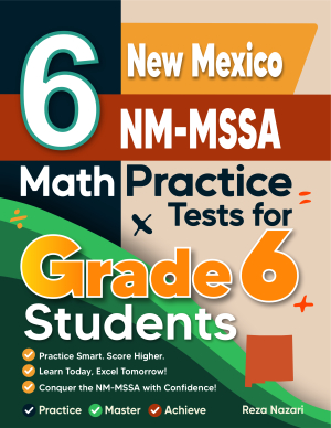 6 New Mexico NM-MSSA Math Practice Tests for Grade 6 Students cover