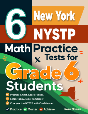 6 New York NYSTP Math Practice Tests for Grade 6 Students cover