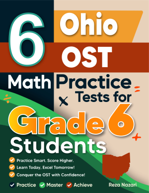 6 Ohio OST Math Practice Tests for Grade 6 Students cover